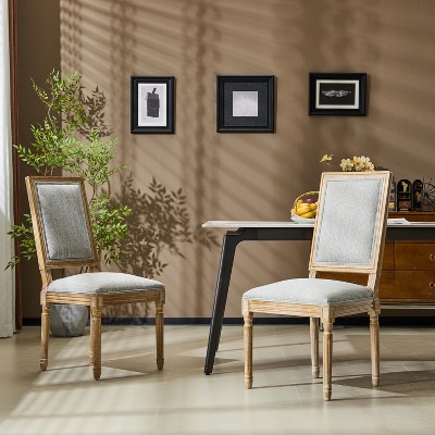 Christopher Knight Home Carina French Country Rubberwood Upholstered Dining Chair (Set of 2)