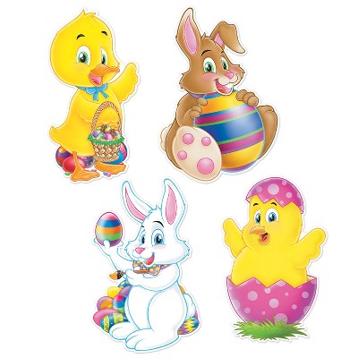 Beistle Easter Cutouts for Spring Home Party Decorations, 14", (16/Pkg) Multicolored