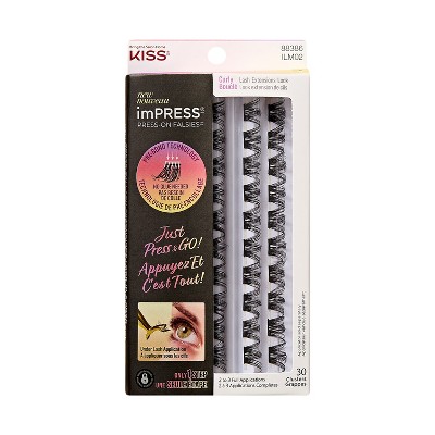 KISS Products imPRESS Press-On Self Adhesive Eyelashes Refill - Curly - 30ct