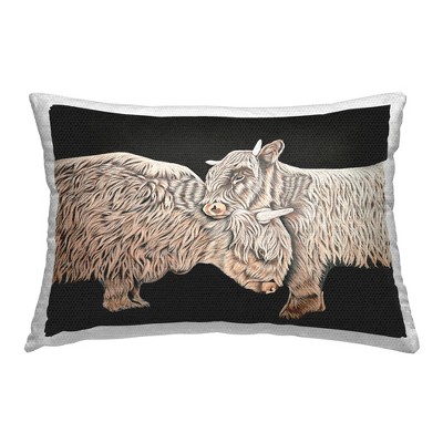 Stupell Industries Hugging Cattle on Black