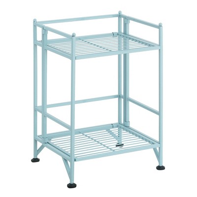 20" Extra Storage 2 Tier Folding Metal Shelf - Breighton Home