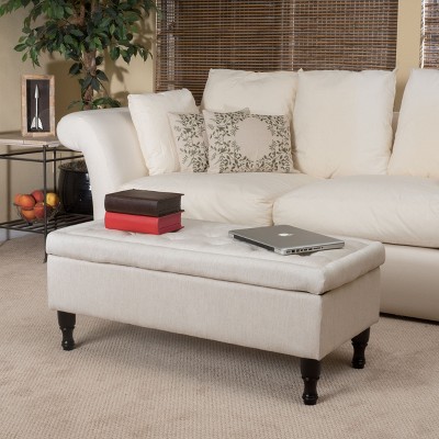 Kumasinova Storage Bench with Solid Wood Legs,Entryway Benche with Tufted Top,40.75" End of Bed Storage Bench for Bedroom,Living Room