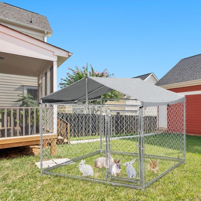 Dog Kennel Outside,Rust-Proof &Anti-Escape Outdoor Dog Kennel,Heavy Duty Indestructible Dog Crate,Large Dog Kennel Outdoor