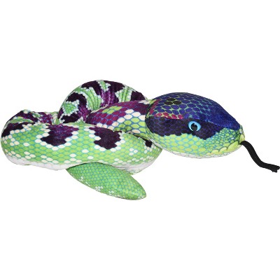 Wild Republic Plush Snake  Green Purple Stuffed Animal, 54 Inches