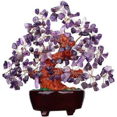 Oumilen Amethyst Potted Money Tree, Purple