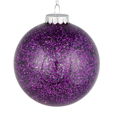 Vickerman Tinsel Clear Ball Ornament