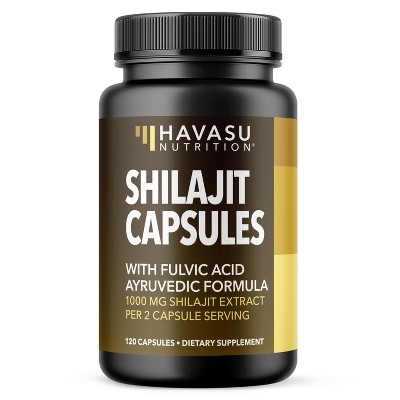 Shilajit Capsules for Men and Women, Shilajit Supplement Supports Heart, Immune & Healthy Aging, Havasu Nutrition, 120ct