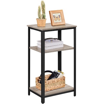 Yaheetech Tall End Table Accent Table, 30 in Industrial Side Table with Strong Wooden Shelves