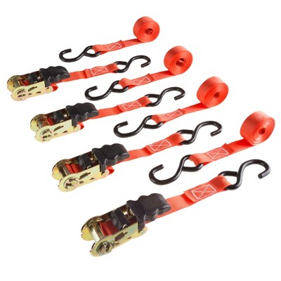 Stalwart 4-Pack 10-Feet Ratchet Tie-Down Straps