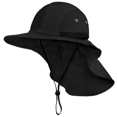 SUN CUBE Sun Hat for Men, Wide Brim Fishing Hat Neck Flap Cover Men, Women, Hiking, Camping, Sun Protection UV, Gardening
