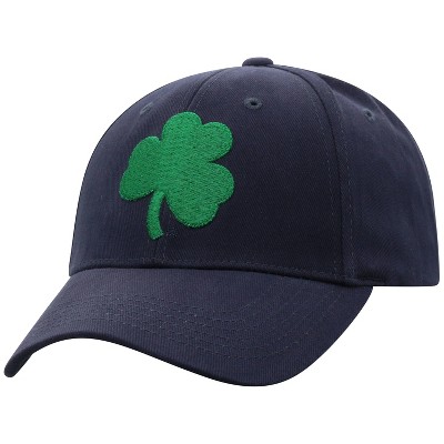 NCAA Notre Dame Fighting Irish Structured Brushed Cotton Vapor Ballcap: Adjustable Navy Blue Hat
