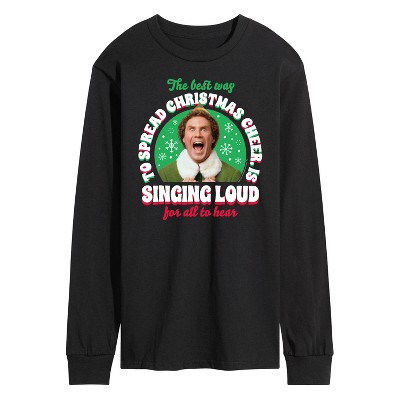 Men's - ELF - Christmas Singing Long Sleeve Graphic T-Shirt