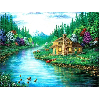 Sunsout The Cabin on the Lake 500 pc Jigsaw Puzzle 51334