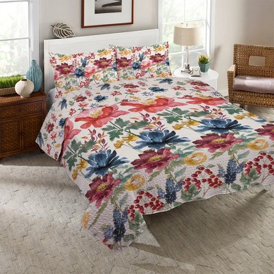 Laural Home Watercolor Fall King Quilt Set