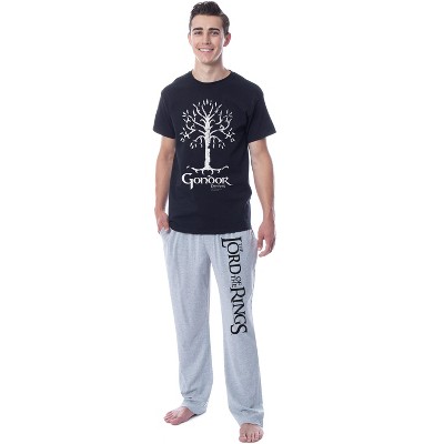 The Lord Of The Rings Mens' Movie Gondor White Tree Sleep Pajama Set Multicolored
