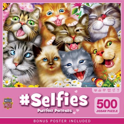 MasterPieces Selfies - Purrfect Portraits 500 Piece Jigsaw Puzzle