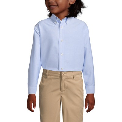 Lands' End School Uniform Kids Long Sleeve Oxford Dress Shirt