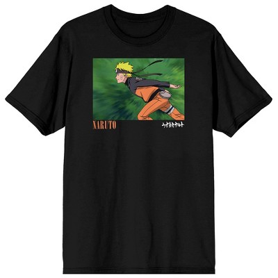 Naruto Running Character Black Graphic Tee