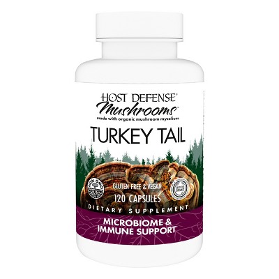 Host Defense Turkey Tail Capsules, Mushroom Supplement, Unflavored