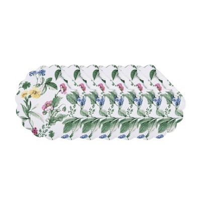 C&F Home Marcy Blooms Round Placemats Set of 6 Floral Design All Seasons Dining, 17"