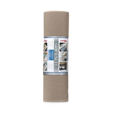 Con-Tact Grip Excel Single Pack 20"x24' Taupe: Non-Adhesive Shelf Liner for Cabinets, Drawers, Pantry, Nonskid, Solid Pattern