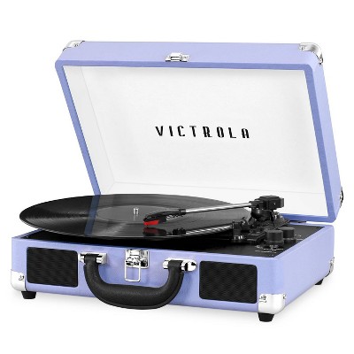 Victrola Journey 3-Speed Bluetooth Suitcase Record Player - Lavender: RCA & 3.5mm Connectivity