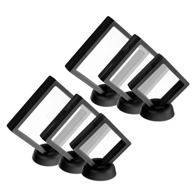 Unique Bargains D Floating Frame Display Holder Stands 6 Pcs