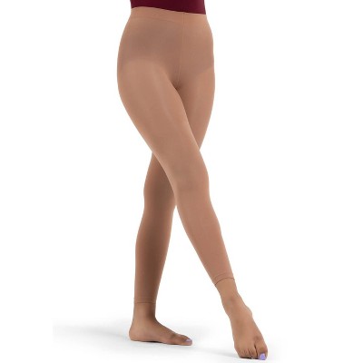 Capezio Women's Footless Tight w Self Knit Waist Band