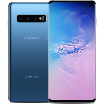 Samsung Galaxy S10 Factory Unlocked Android Cell Phone, 128GB of Storage, Fingerprint ID and Facial Recognition, Long-Lasting Battery, Blue, Open Box