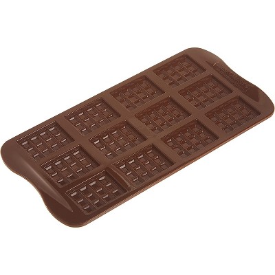 Silikomart Silicone Chocolate Mold: Mini Tablet, 12 Cavities