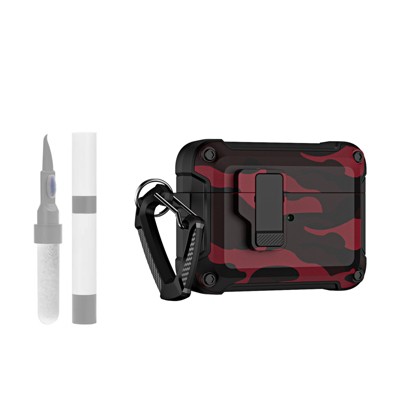 HTUTWOO for AirPods Pro 2 Case Cover Camouflage with Keychain & Secure Lock Clip, Automatic Pop-up Case for Apple AirPod Pro 2nd/1st Gen