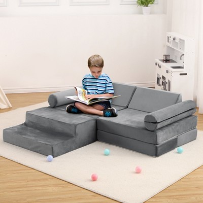 Modular Kids Couch 13PCS Couch, Convertible Couch Kids Modular Play Couch, Kids Sofa for Playroom, Toddler Couch for Creative Boys Girls