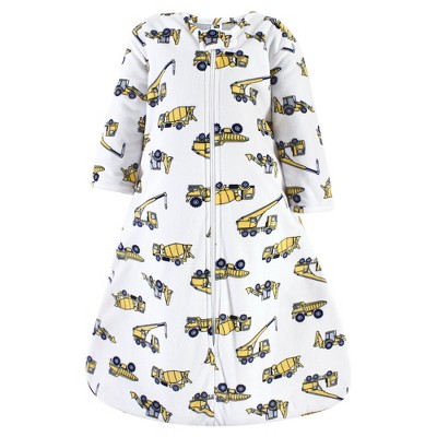 Hudson Baby Infant Boy Long Sleeve Plush Faux Fur Sleeping Bag, Wearable Blanket, Construction