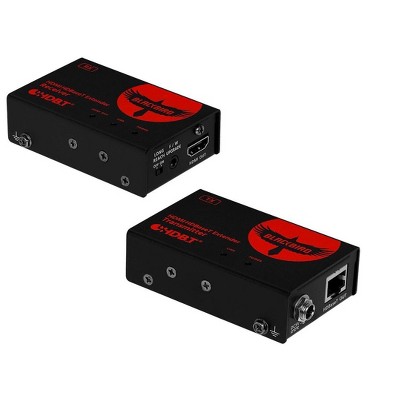 Monoprice Blackbird 4K HDMI HDBaseT Extender [TAA] Over Single Cat6a, Up To 100m (328ft) HDCP 2.2, plus 3D and Deep Color, 4096 × 2160 @ 60 Hz
