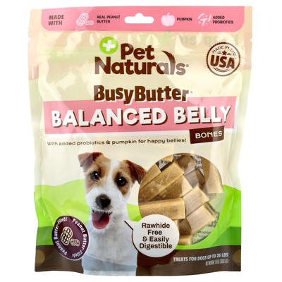 Pet Naturals BusyButter®, Balanced Belly Bones, For Dogs Up To 26 lbs, Peanut Butter-Filled, 13 oz (368.5 g)