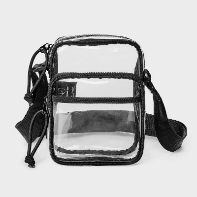 Men's Mini Crossbody Bag - Original Use™ Clear: TPU Shell, Adjustable Strap, Unstructured Design