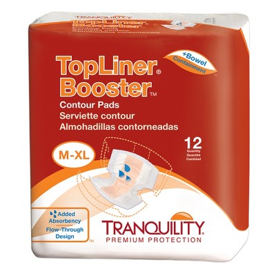 Tranquility TopLiner Incontinence Booster Contour Pads
