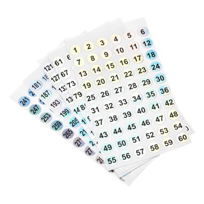 Unique Bargains Office Home Warehouse Sorting Self-Adhesive Number Stickers