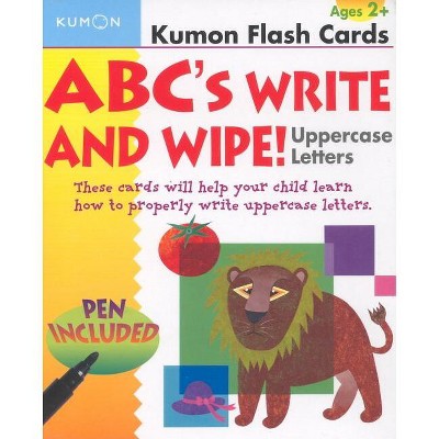 Kumon ABCs Write & Wipe! Uppercase Letters - (Kumon Flash Cards) (Mixed Media Product)