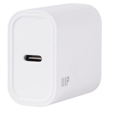 Monoprice 20W USB-C Fast Wall Charger - Compatible with iPhones, iPad, Samsung Galaxy, AirPods, Nintendo Switch, Smart Watches