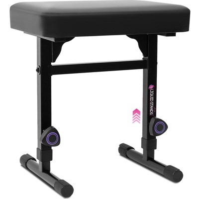Liquid Stands Piano Bench Adjustable Stool Music Keyboard Bench Seat for Piano Keyboard Stand w/ Black Padded Cushion Piano Stool Chair (PU Leather)