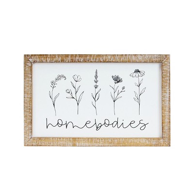 VIP Wood 13 in. Brown Homebodies Sign