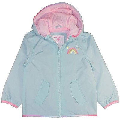 Carter's Girls Poppy Red Heart Print Windbreaker Jacket