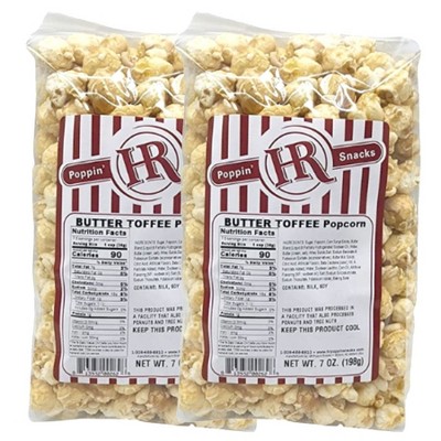 HR Poppin' Snacks 7 oz Butter Toffee Popcorn - Pack of 2