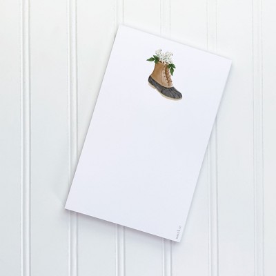 Rain Boots 5" x 8" Notepad by Ramus & Co (50 Heavyweight Tear-Off Sheets)