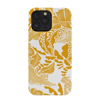 evamatise Surreal Jungle in Bright Yellow Snap iPhone 14 Case - Society6