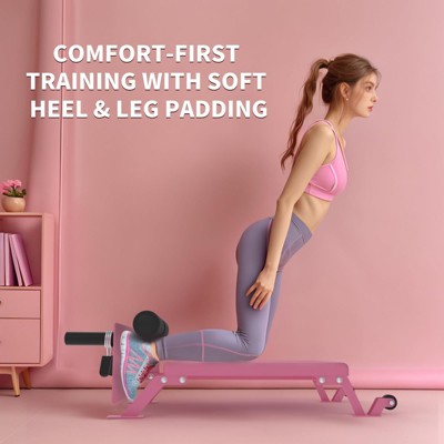 Adjustable Hamstring Curl Bench with Wheels Nordic Bench, Nordic Curl Machine, for Home Gym