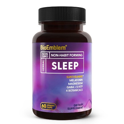 BioEmblem Natural Sleep Aid for Adults with Melatonin 60ct
