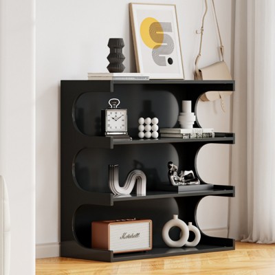 SKRAN Multifunctional 4-Tier Book Shelf & Coffee Table for Living Room Bedroom Dining Room Study Entryway, Creative Furniture Floor Bookshelf
