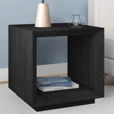 MAYEERTY Wood End Table, Square Side Table Nightstands with Storage